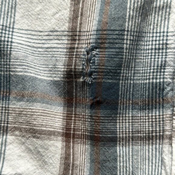 Ariat M 10-12 Gray White Plaid Retro Fit Lazy U Ranch - Picture 7 of 11